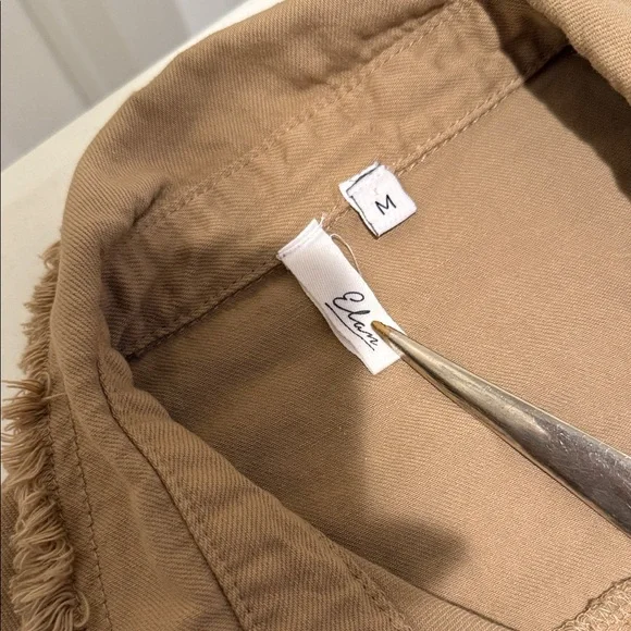 NWOT Olive Rock & Roll Utility Field Jacket Oversized Medium by elan - Picture 5 of 13